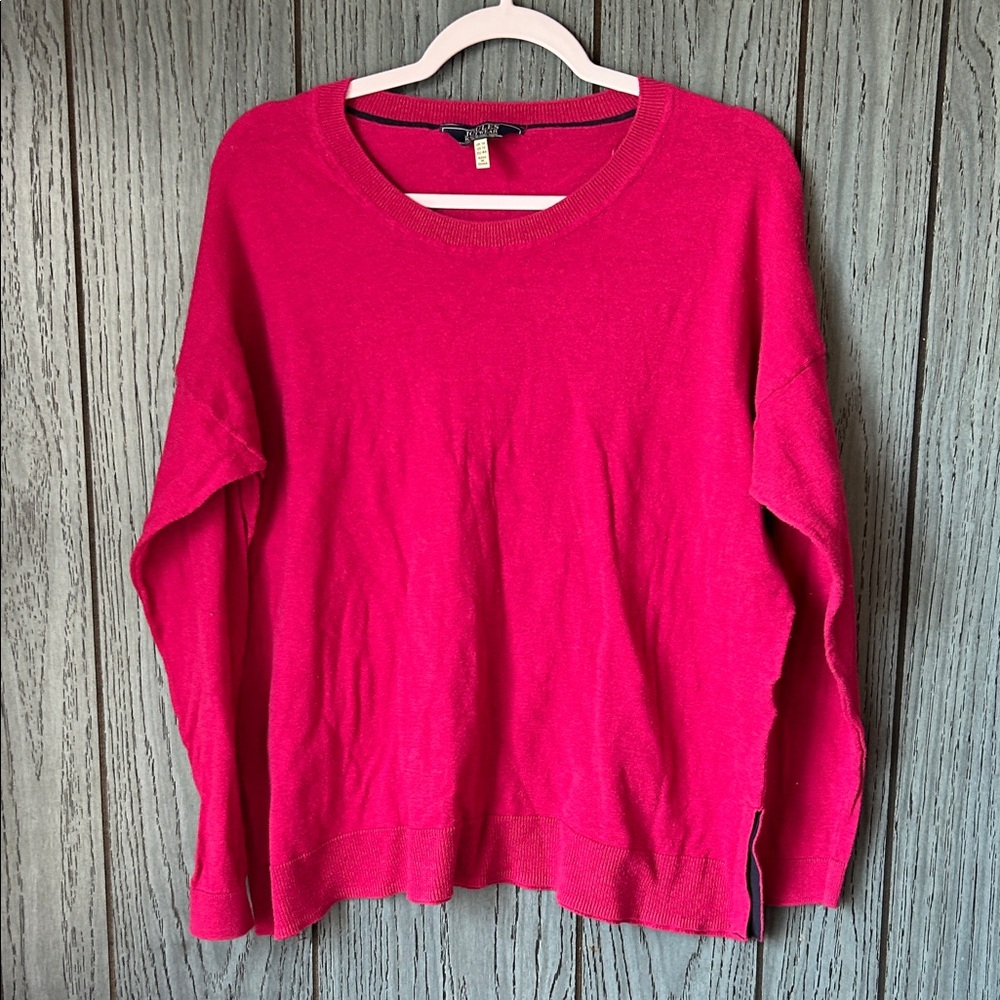 Joules Pink Crewneck Knit Sweater Womens size US 12